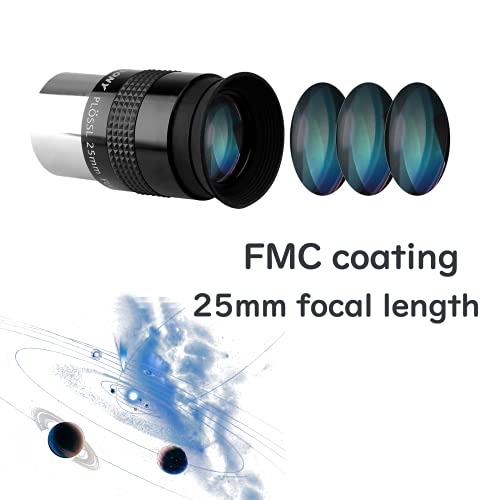 SVBONY SV131 Plossl Eyepiece, 1.25 Inches 25mm Telescope Lens, 4 Elements Design 48 Degrees Field of View Telescope Eyepiece with Filter Threaded - Image 2
