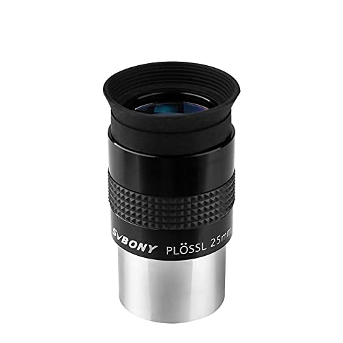 SVBONY SV131 Plossl Eyepiece, 1.25 Inches 25mm Telescope Lens, 4 Elements Design 48 Degrees Field of View Telescope Eyepiece with Filter Threaded - Image 1