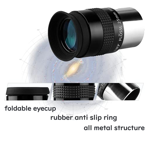 SVBONY SV131 Plossl Eyepiece, 1.25 Inches 25mm Telescope Lens, 4 Elements Design 48 Degrees Field of View Telescope Eyepiece with Filter Threaded - Image 4
