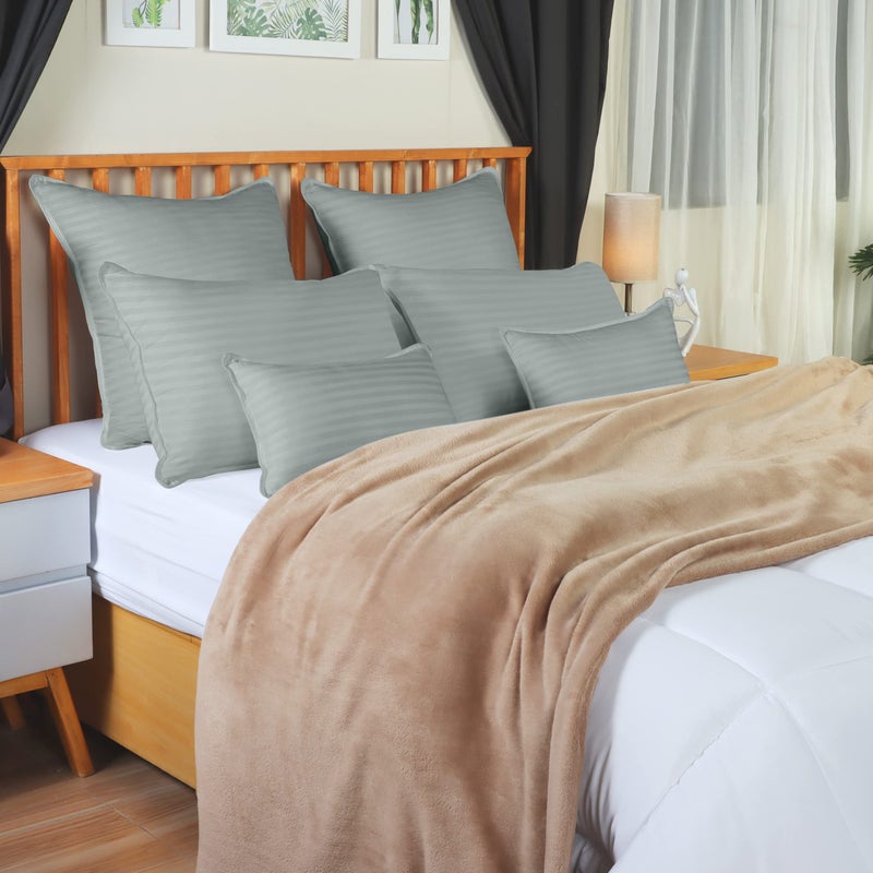 Utopia Bedding Bed Pillows for Sleeping Standard Size, 950 Grams Filled Hotel Quality Cooling Pillows for Side, Back or Stomach Sleepers (Light Grey, Set of 2) - Image 5