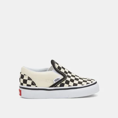 VANS Kids' Checkerboard Classic Slip-On Unisex Shoe (All Kids)