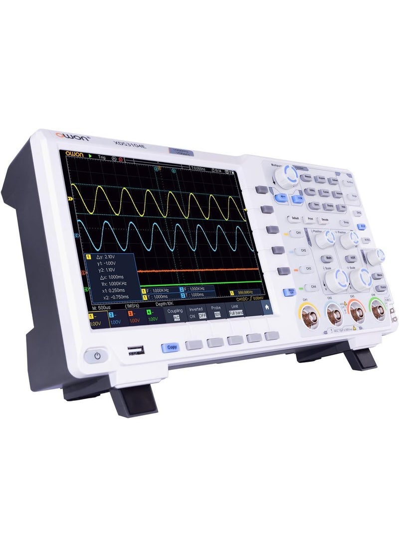 Owon OWON XDS3104E Digital Oscilloscope 100Mhz DSO 4 Channels 1GSS 8 BITS LCD with Touch screen Function45000 wfmss refresh rate40M record length Standard I2CSPIRS232 and CAN decoding  - Image 2