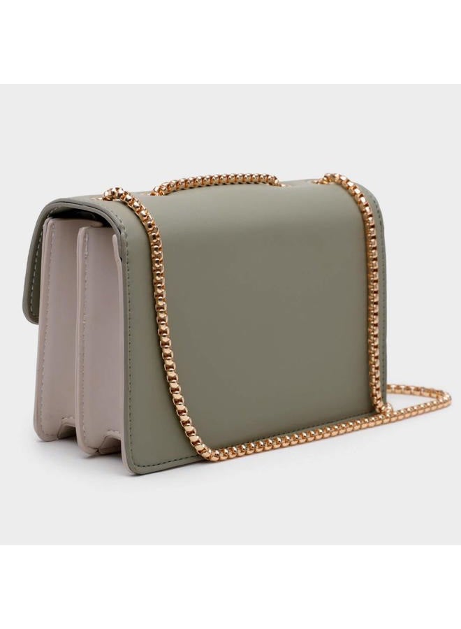 TOP BAND Color-Block Crossbody Bags for Women Leather Cross Body Purses Cute Designer Handbags Shoulder Bag Medium Size, 2 Green, One_Size - Image 3