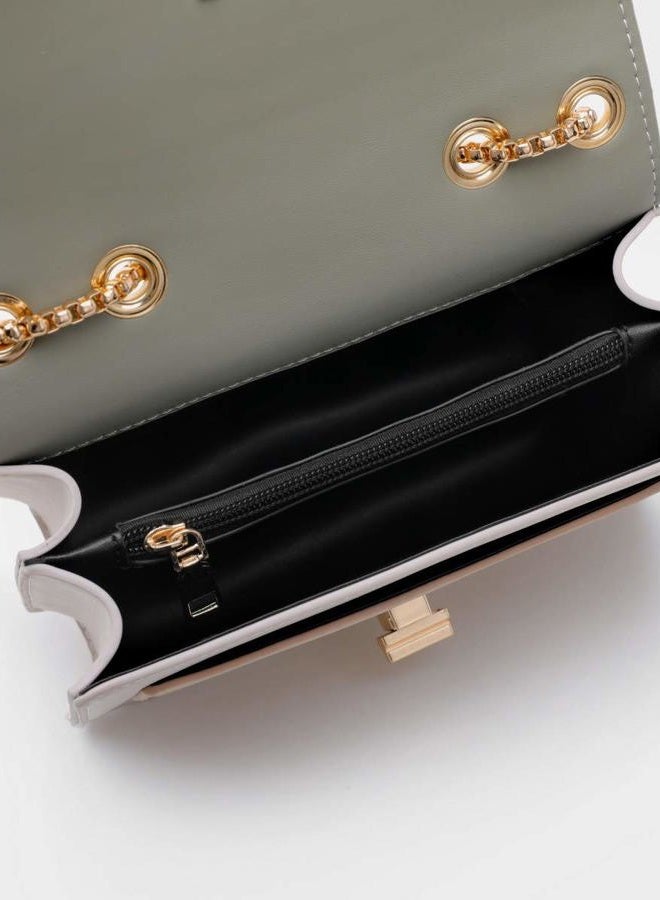 TOP BAND Color-Block Crossbody Bags for Women Leather Cross Body Purses Cute Designer Handbags Shoulder Bag Medium Size, 2 Green, One_Size - Image 5
