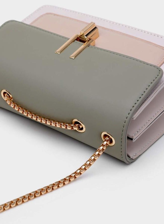 TOP BAND Color-Block Crossbody Bags for Women Leather Cross Body Purses Cute Designer Handbags Shoulder Bag Medium Size, 2 Green, One_Size - Image 4