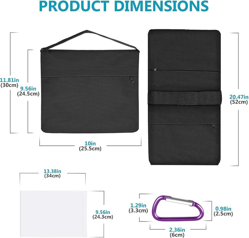 Neewer 4 Pack Photography Heavy Duty Sandbags Saddlebag Design 4 Weight Bags for Photo Video Studio Standing Backyard Outdoor Patio Sports Transparent PP Bag and Clips Included (Black) - Image 2