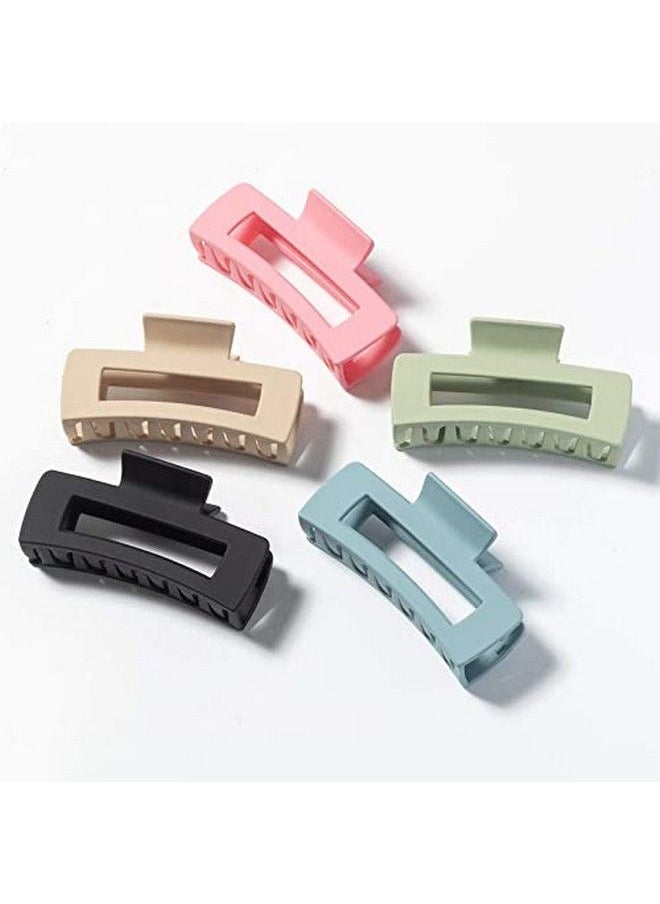Fameza Fameza Women'S Thick Rectangle Claw Clip,6 Color Hair Jumbo Claw Clips,Strong Hold Matte Hair Claw Bannana Clips,Fashion Hair Styling Accessories For Women Girls Pack Of 1  - Image 5