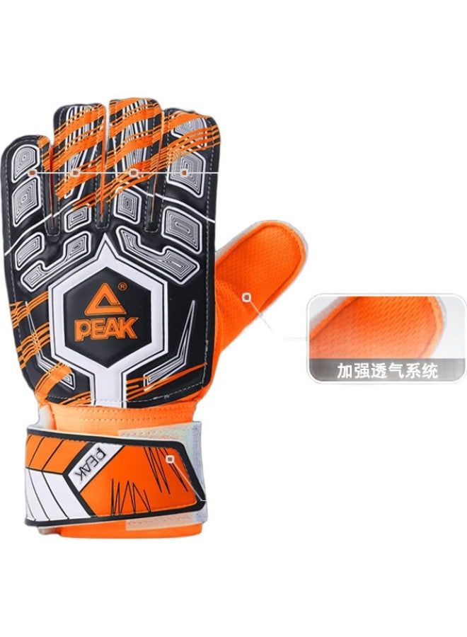 PEAK Goalkeeper Gloves With Finger Protection, Natural Latex, Non-Slip, Wear-Resistant, Shock-Absorbing, For Adults And Children, Professional Training Goalkeeper Gloves, Soccer Gloves, Goalkeeper Equipment, Green, Size 8 - Image 3