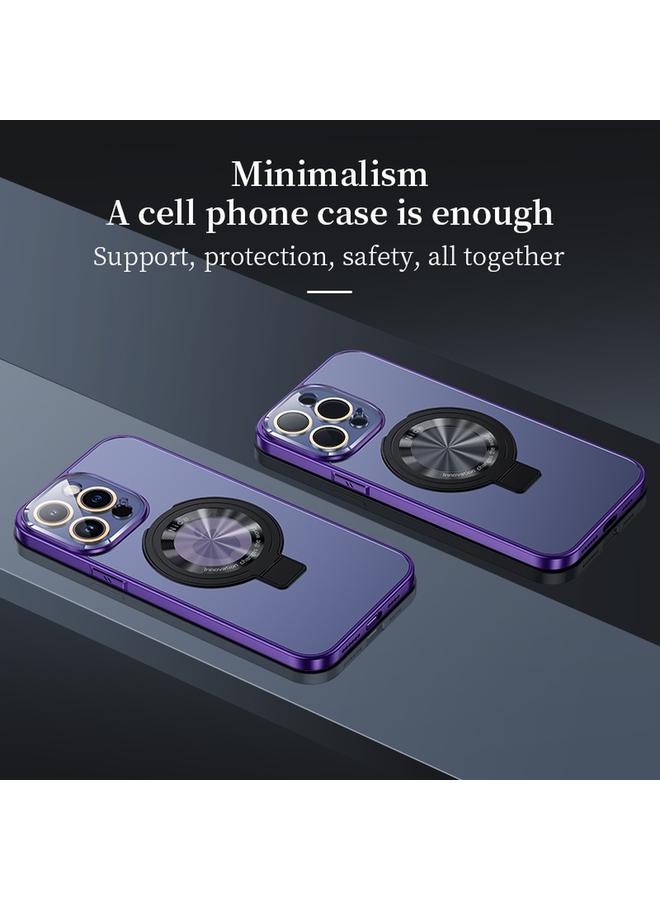 Zaboon Case For iPhone 13 Pro Max Metal Paint Frosted PC MagSafe Phone Case with Lens Film - Image 2