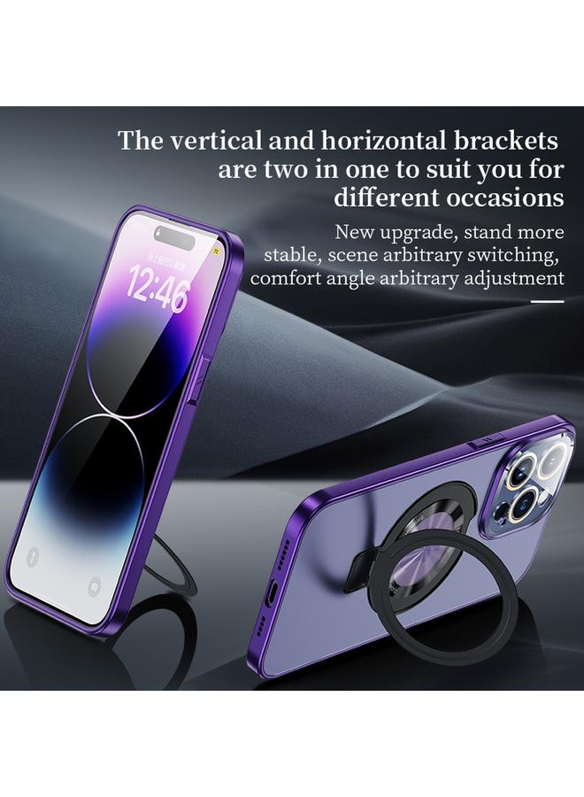 Zaboon Case For iPhone 13 Pro Max Metal Paint Frosted PC MagSafe Phone Case with Lens Film - Image 3