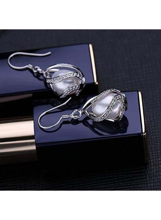 HENGSHENG 100% Natural Freshwater Pearl Jewelry Sets For Women Fashion 925 Sterling Silver Earrings&Pendant Wedding Jewelry White - Image 3