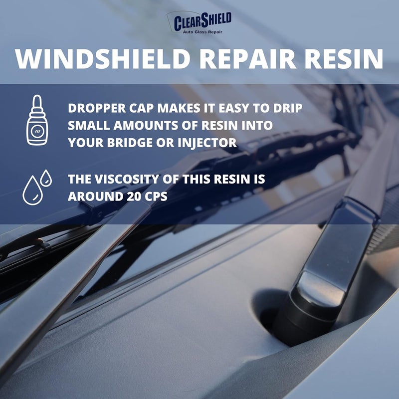 Clearshield Windshield Repair Resin - 15 ml Pit Sealer for Auto Glass Rock Chip and Crack Repairs - Image 3