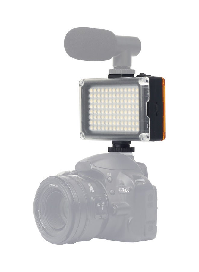 NIBEMINENT On-Camera Mini LED Light Black/Orange/White  - Image 2