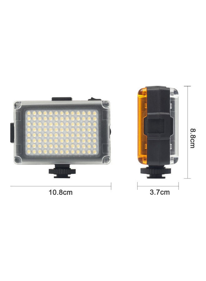 NIBEMINENT On-Camera Mini LED Light Black/Orange/White  - Image 3