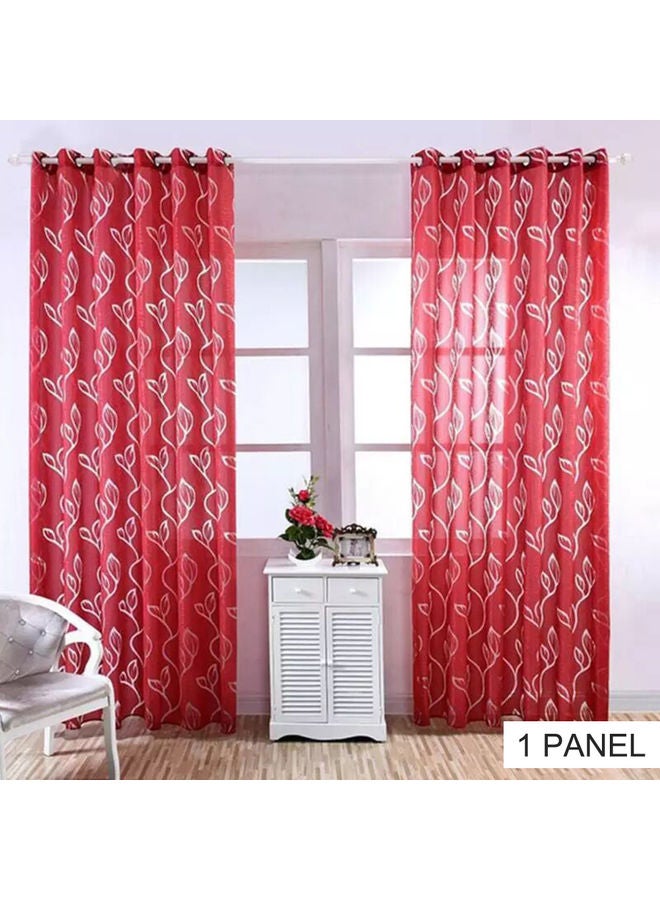NIBEMINENT Semi Shading Sliding Patio Door Curtain Red  - Image 1