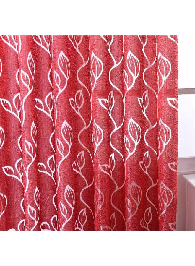 NIBEMINENT Semi Shading Sliding Patio Door Curtain Red  - Image 5