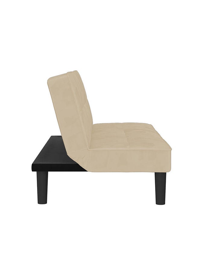 In-House Yoomi | Sofabed 2 In 1 Upholstered In Velvet - Light Beige - Image 4
