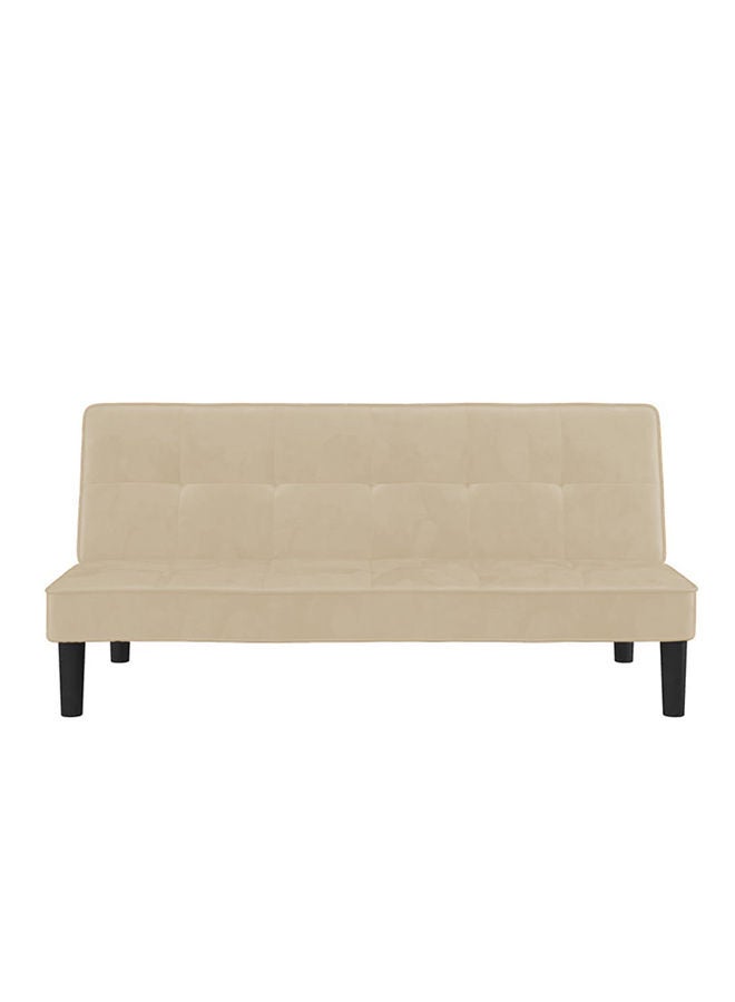 In-House Yoomi | Sofabed 2 In 1 Upholstered In Velvet - Light Beige - Image 3