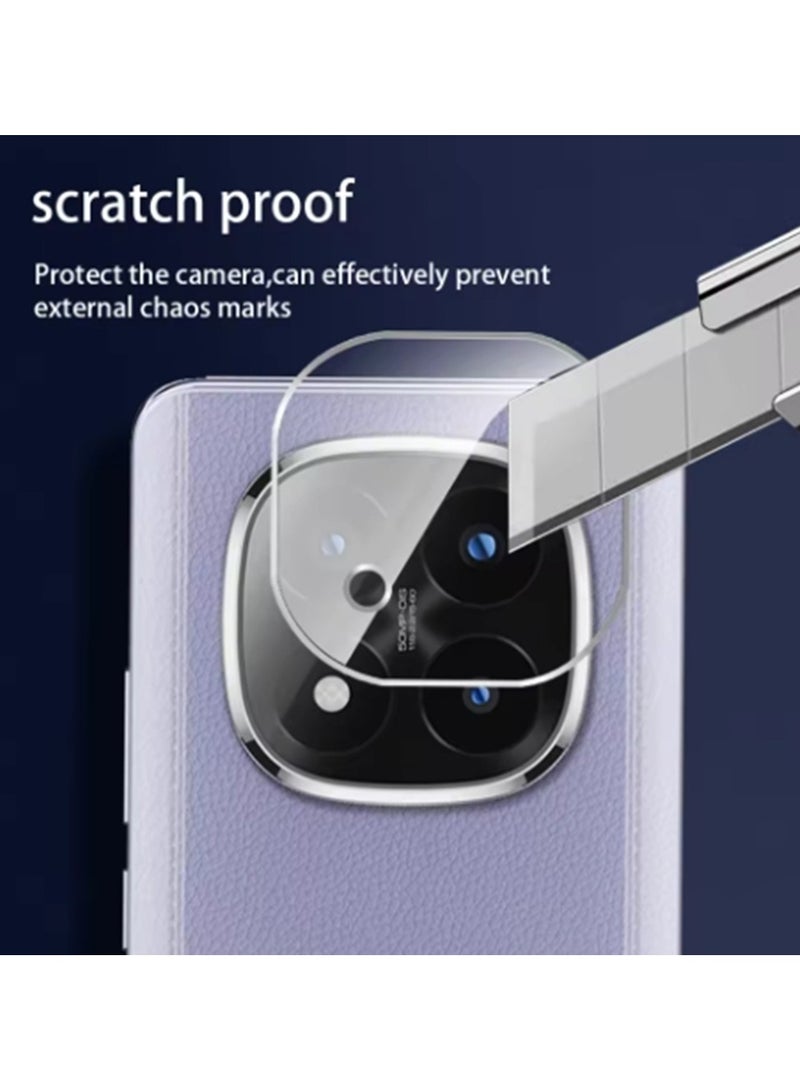 3 pcs for Xiaomi Redmi Note 14 Pro+ 5G Tempered Glass Screen Protector with Camera Lens Film, 2 Pcs Front Screen Protectors and 1 Pcs Lens Film  - Image 5