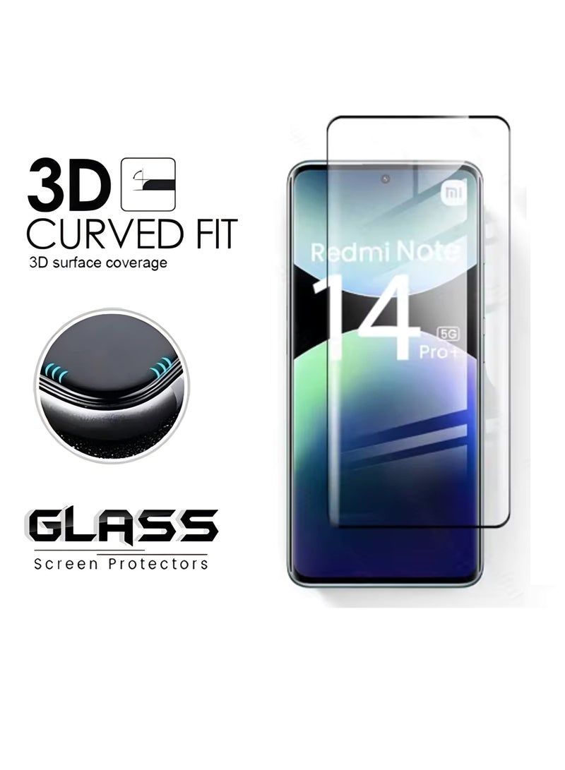 3 pcs for Xiaomi Redmi Note 14 Pro+ 5G Tempered Glass Screen Protector with Camera Lens Film, 2 Pcs Front Screen Protectors and 1 Pcs Lens Film  - Image 2