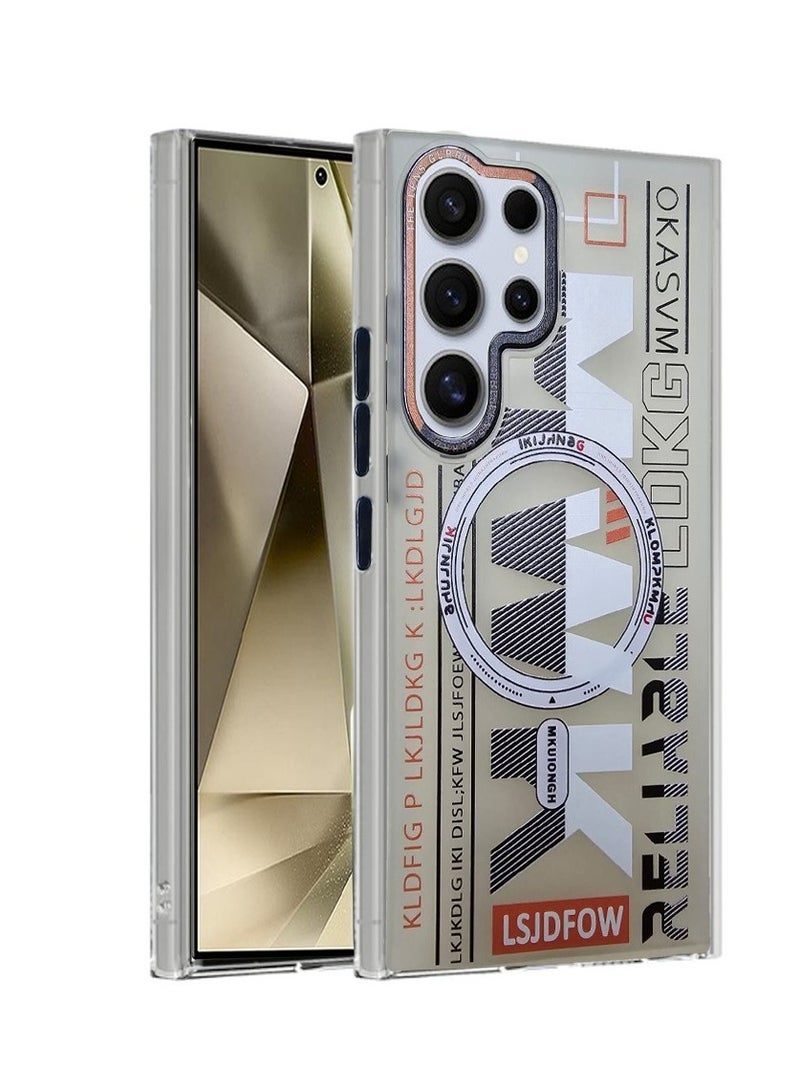 Techie حافظة TPU MWK مغناطيسية شفافة جمالية مع واقي عدسة كاميرا مرتفع لهاتف سامسونج جالاكسي S24 ألترا - أبيض - Image 1