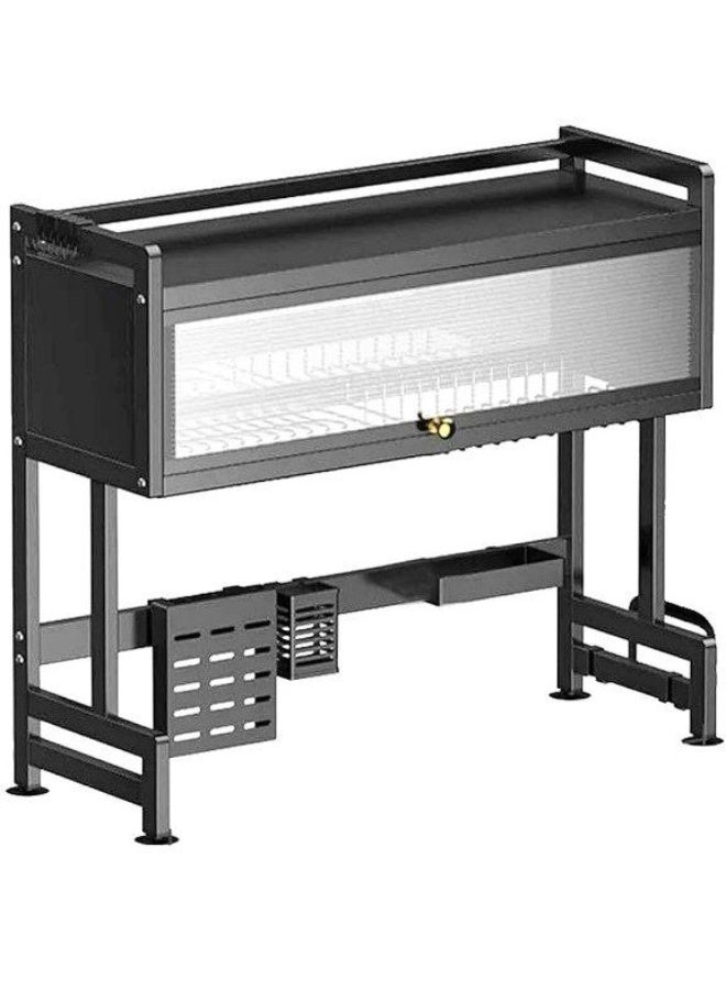 Black galvanized metal kitchen and organizer - Image 3
