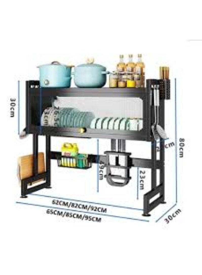 Black galvanized metal kitchen and organizer - Image 4