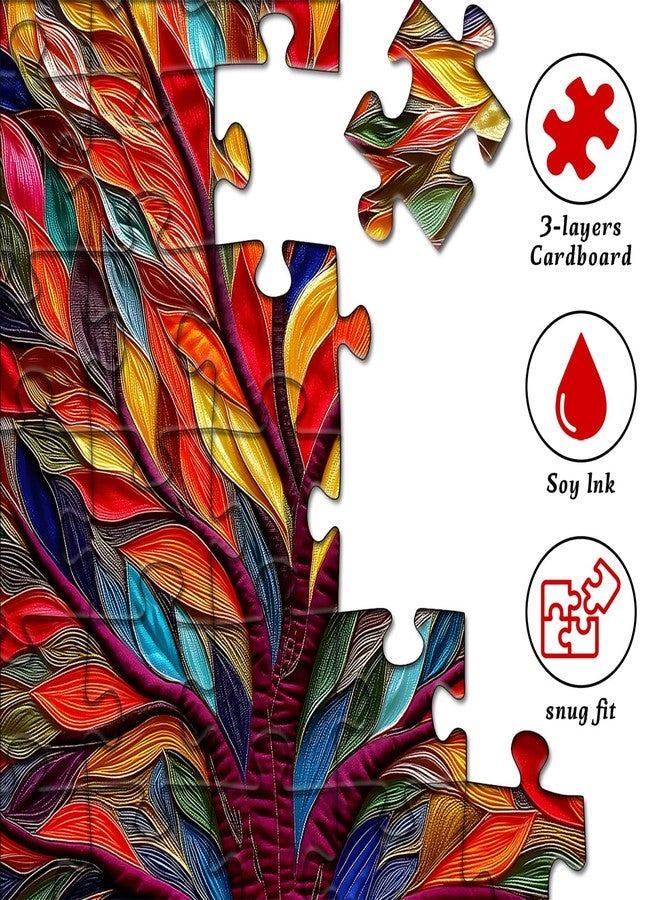 PICKFORU Patchwork Tree Jigsaw Puzzle for Adults 1000 Pieces - Image 3