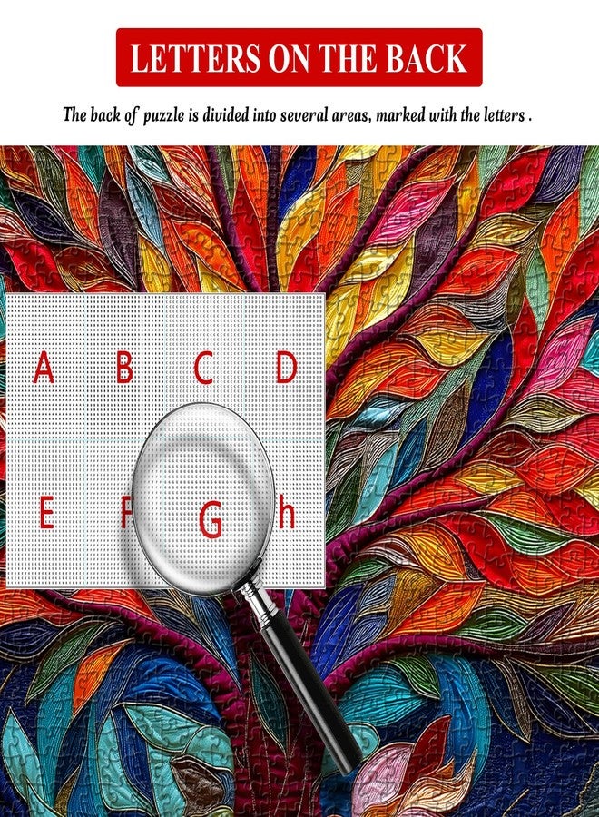 PICKFORU Patchwork Tree Jigsaw Puzzle for Adults 1000 Pieces - Image 4