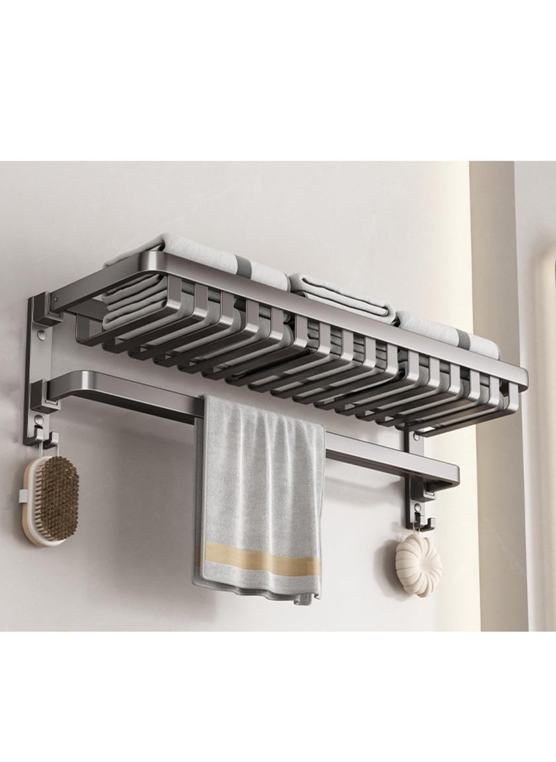Aideli Towel Rack, Toilet Rack, Non-Punching Bathroom Rack, Integrated Pendant, Toilet Space Aluminum Bath Towel Rack (Installation Package Nails and Glue)  - Image 1