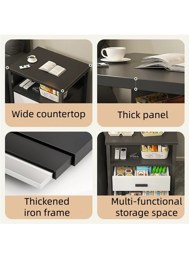 JCB CHIC Multi-Functional Nightstand With 2 Drawer,Molden Bedside Table,Wooden Frame Storage Cabinet,Large Capacity  End Table Side Table,Space-Saving Storage Stand For Bedroom Living Room - Image 3