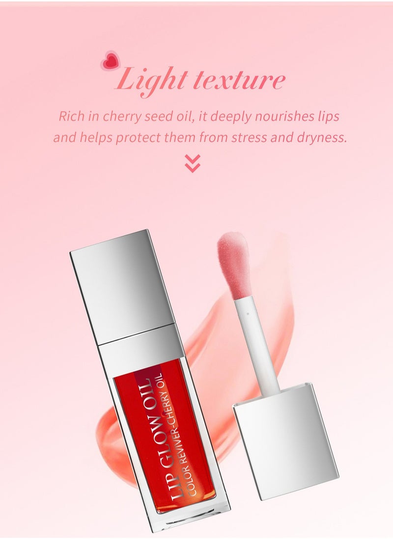 HelloKiss Lip Glow Oil Set, Glossy Lip Plumper, Long Lasting Waterproof Mirror Lip Tint Stain for Reduce Fine Wrinkles, Moisturize and Increase Elasticity for Women  - Image 5