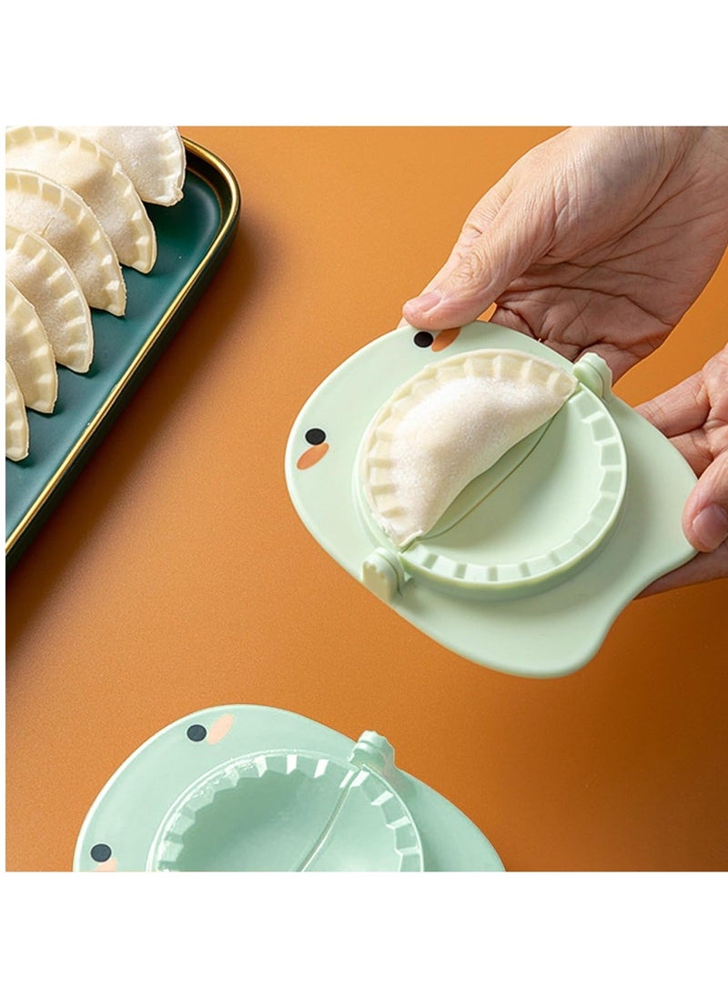 Generic - Dumpling Wrappers, Dumpling Maker 3PCS/Set Food Grade Dumpling Wrappers with Dumpling Skin Presser and Rolling Pin Ergonomic Manual Gyoza Wrappers Dumplings Mould for Kitchen Gadgets Green - Image 1