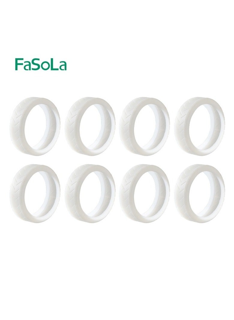 Fasola 8PCS LuggageRoller Luminous Protective Cover Silicone Silent and Anti-wear  - Image 2