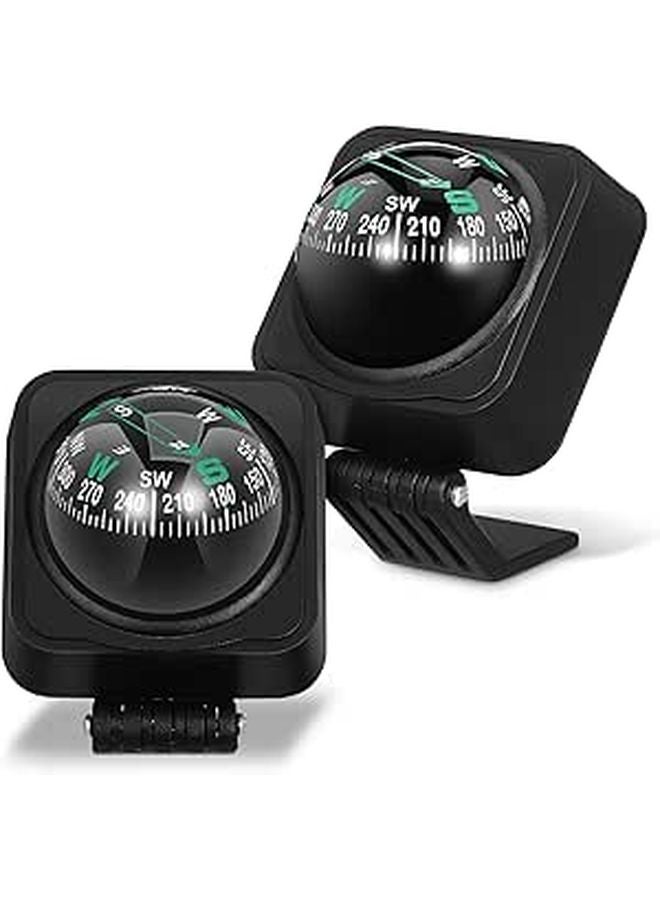 2 Pcs Adjustable Car Compass Ball Dash Mount Directional Guide for Outdoor Hiking Marine Boat Truck Dashboard Accessories - Image 1
