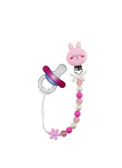 AL QADAH Pacifier Band Clip with Animal Designs  1 Piece  Assorted Colors  - Image 1