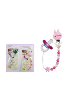 AL QADAH Pacifier Band Clip with Animal Designs  1 Piece  Assorted Colors  - Image 2