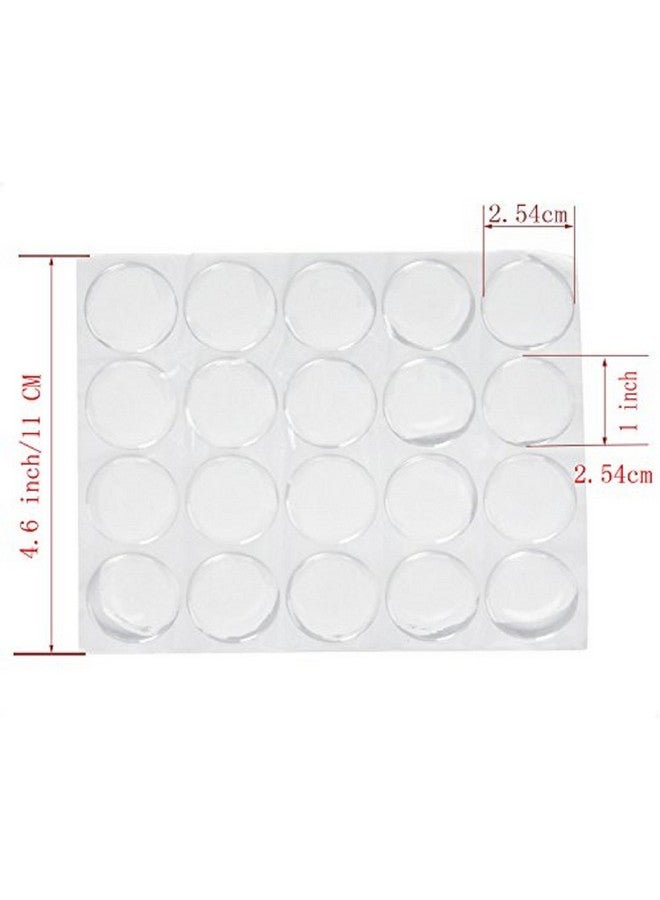 yueton Pack of 100 Clear 1" Round Craft Bottle Caps Epoxy Self Adhesive Stickers for Hair Bows, Pendants,Scrapbooks - Image 2