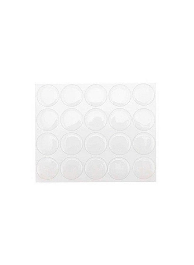 yueton Pack of 100 Clear 1" Round Craft Bottle Caps Epoxy Self Adhesive Stickers for Hair Bows, Pendants,Scrapbooks - Image 1