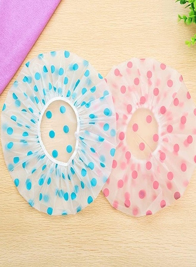 RIXTEC Shower Cap Set of 6 for Women, Reusable Waterproof Elastic Eva Free-Size Bathroom Shower Caps - For Homes, Spas, Salons, Hair Treatment, Beauty Parlors (Multicolored and Multi-design) - Image 2