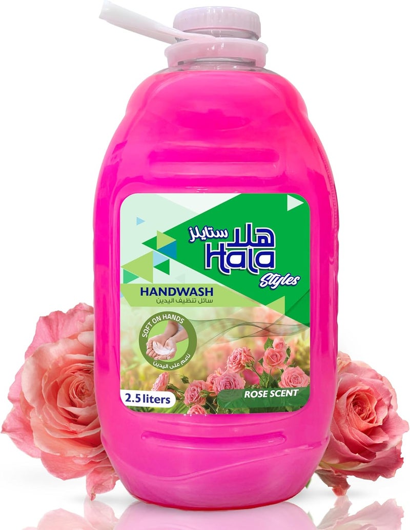 Hala Liquid soap Styles soft on hand with Rose scent 2.5 L - Image 1