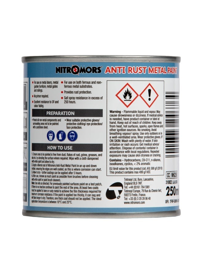 Nitro Mors Nitromors Hammered Metal Paint - Durable Finish for Metal Doors, Garden Furniture & Railings, UV & Rust Protection,Grey 250 ml - Image 2