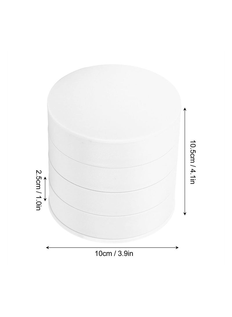 KASTWAVE Jewelry Storage Box 4 Layers Rotatable Design, Exquisite Portable Jewelry Storage Display Box, Earring Organizer, 360 Degree Rotating Organizer Holder for Rings Earrings Necklace Bracelets - Image 3
