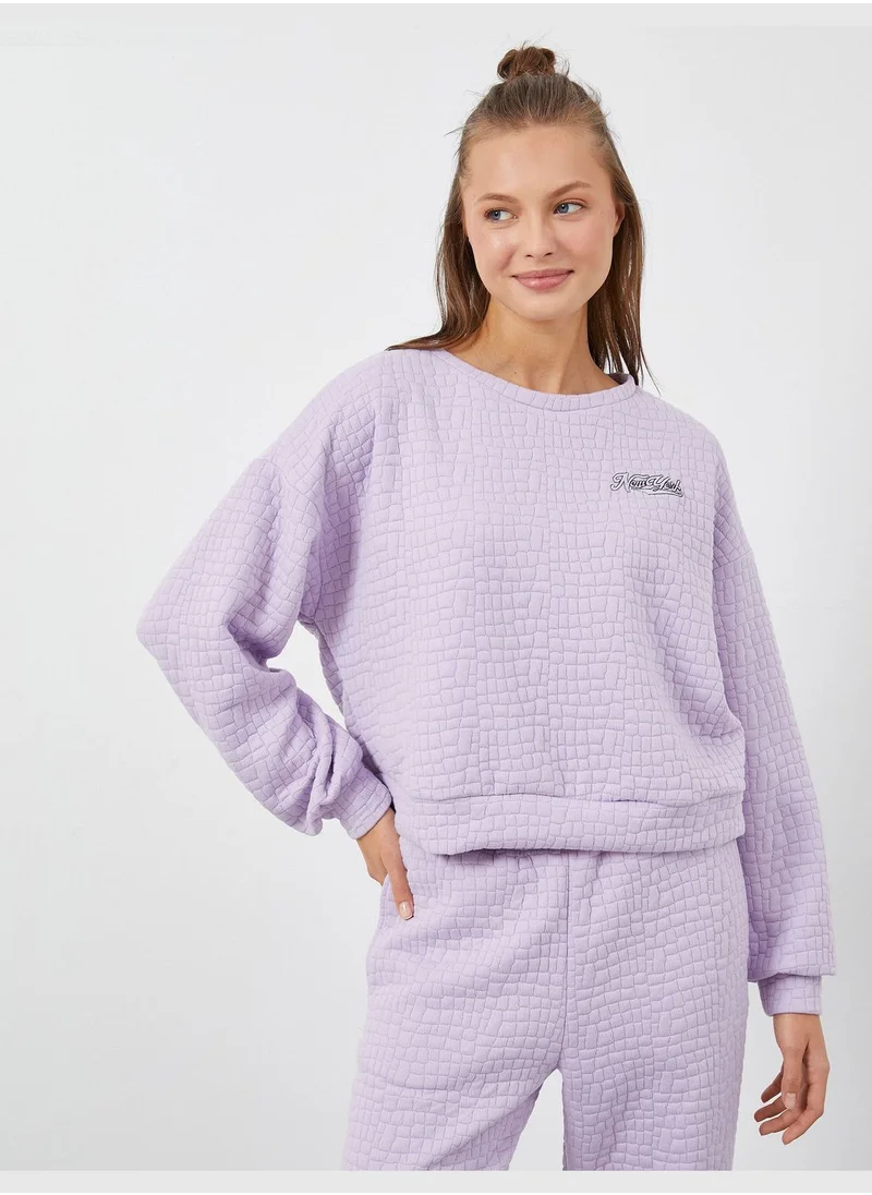 كوتون Long Sleeve Pajama Top Tissued
