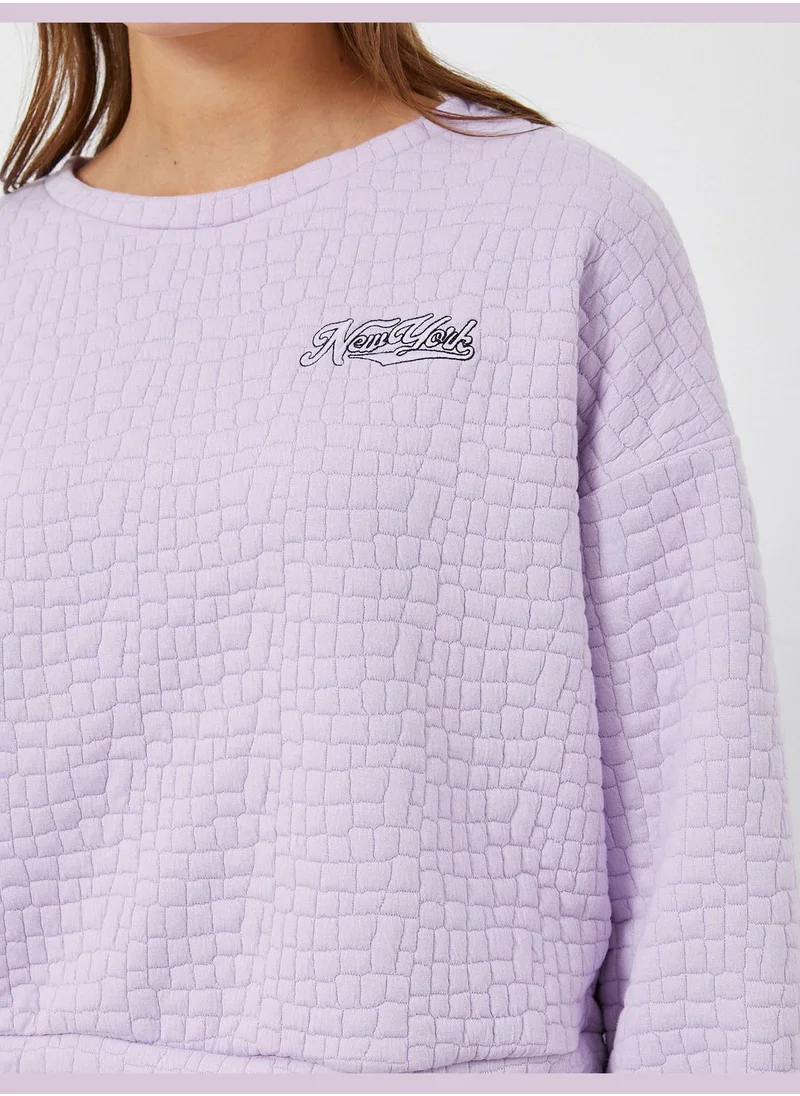 كوتون Long Sleeve Pajama Top Tissued