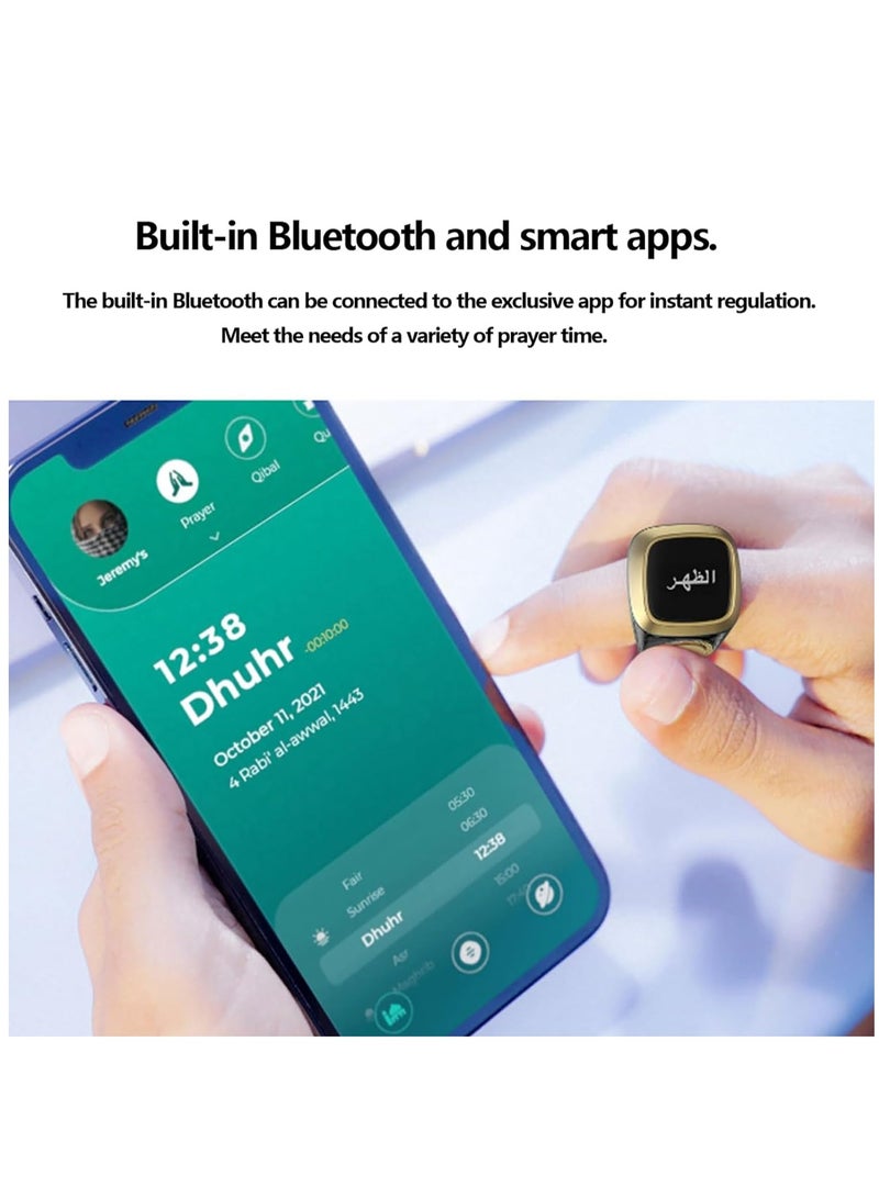 Smart Tasbih Zikr Ring, 20mm Muslim Digital Azan Alarm Clock, Tasbih Counter Smart Ring - Image 3