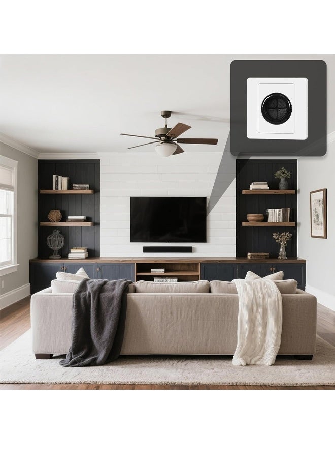 غطاء مدخل الكابل - غطاءان جداريان لكابلات التلفزيون/المكتب المنزلي | غطاء جداري قابل للتعديل لفتحات الكابلات لتغطية المنافذ والمقابس وترتيب الأسلاك - Image 2