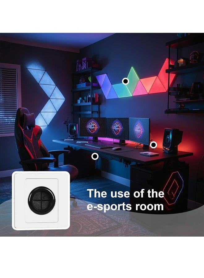 غطاء مدخل الكابل - غطاءان جداريان لكابلات التلفزيون/المكتب المنزلي | غطاء جداري قابل للتعديل لفتحات الكابلات لتغطية المنافذ والمقابس وترتيب الأسلاك - Image 5