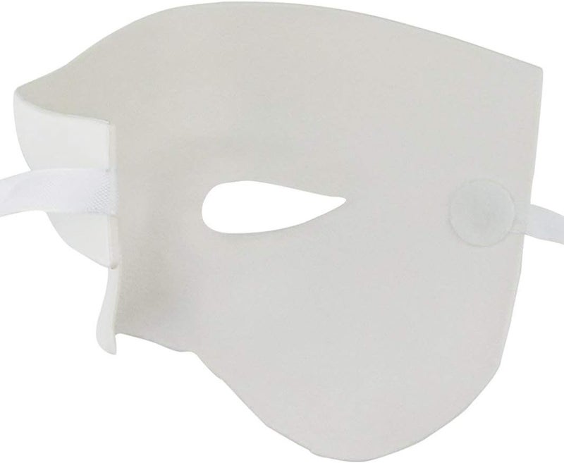 KEFAN Mens Mask Halloween Mask Masquerade Phantom of The Opera Half Face Mask, White, One Size - Image 5