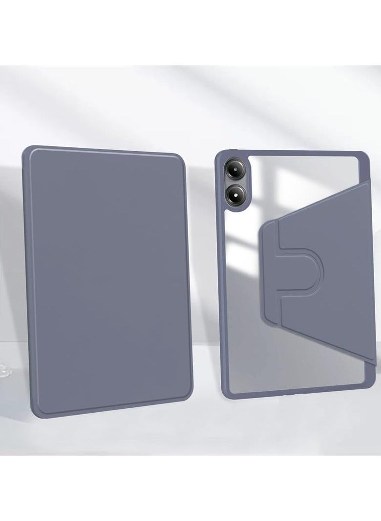 VKL Clear Back Case Compatible with Honor Pad 9 PRO / V8 PRO 12.1 inch with Pen Holder, 360 Degree Swivel Stand Flip Smart Tablet Cover Auto Sleep/Wake Tablet Case (Lavender)  - Image 2